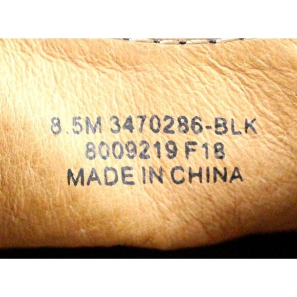 Frye BLACK REAL LEATHER ELASTIC SIDE ROUND TOE COMFORT LOAFER FLATS SHOES Sz8.5M - Picture 10 of 10